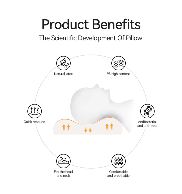 Medium Soft Latex Ergonomic Pillow